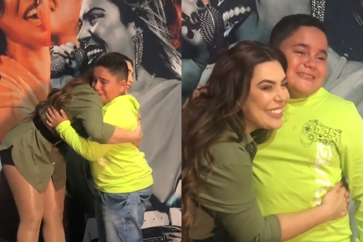 Naiara Azevedo com fã