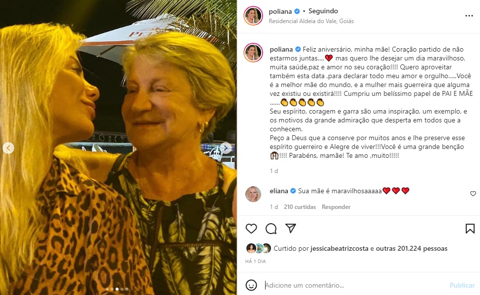 Publicação Poliana Rocha (Foto: Reprodução Instagram)
