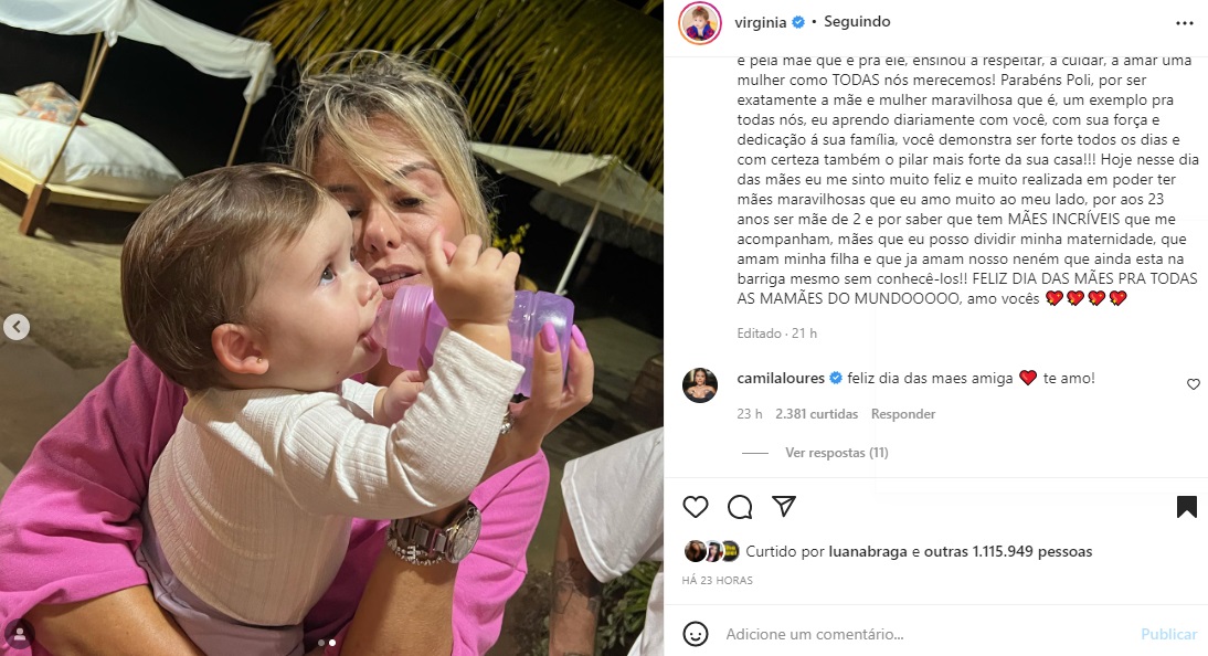 Publicação Virginia Fonseca sobre Poliana Rocha (Foto: Reprodução Instagram)