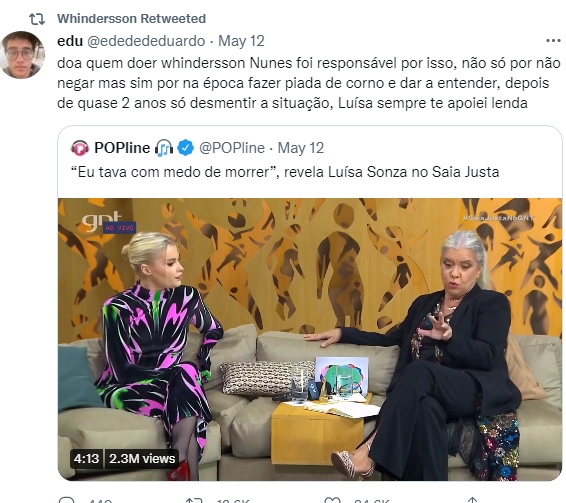 Whindersson Nunes reprodução Twitter