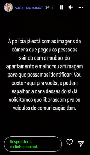 Carlinhos Maia apelo - print Stories