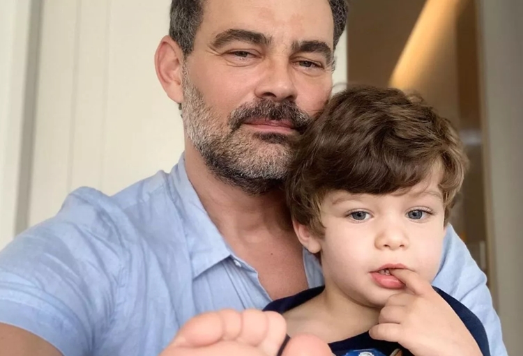 Carmo Dalla Vecchia e o filho Pedro