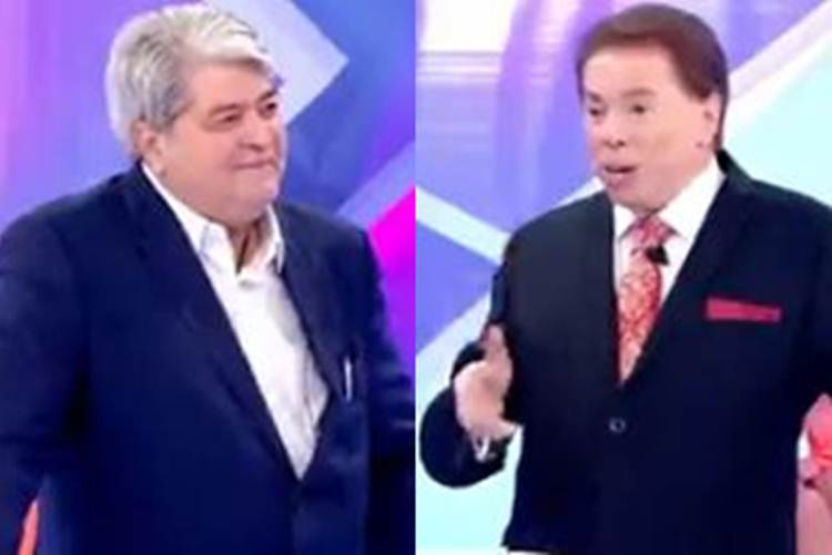 Datena se emocionou com elogios de Silvio Santos - Reprodução Twitter