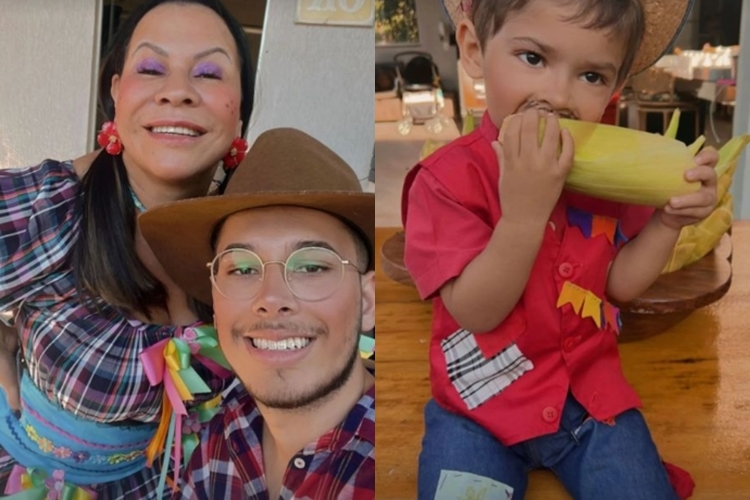 Dona Ruth, João e Léo
