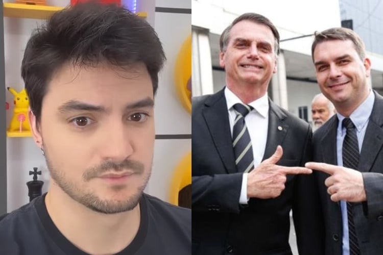 Felipe Neto, Bolsonaro e Flávio
