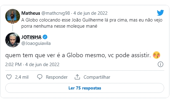 João Guilherme /Twitter