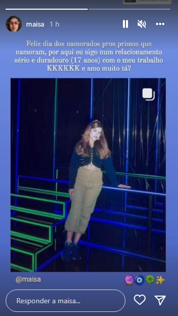 Maisa reprodução Instagram stories Maisa reprodução Instagram stories