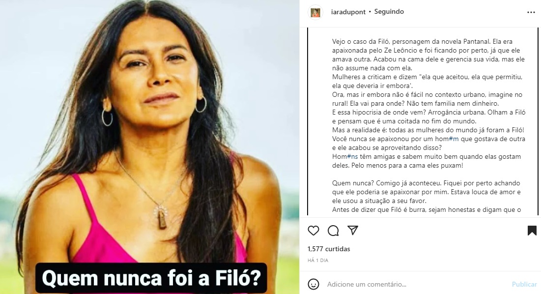 Postagem sobre Pantanal (Foto: Reprodução Instagram) Postagem sobre Pantanal (Foto: Reprodução Instagram)