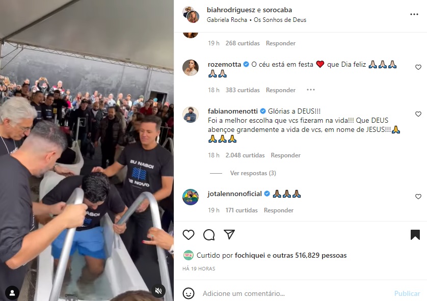 Publicação de biah rodrigues e Sorocaba (Foto: Reprodução Instagram)