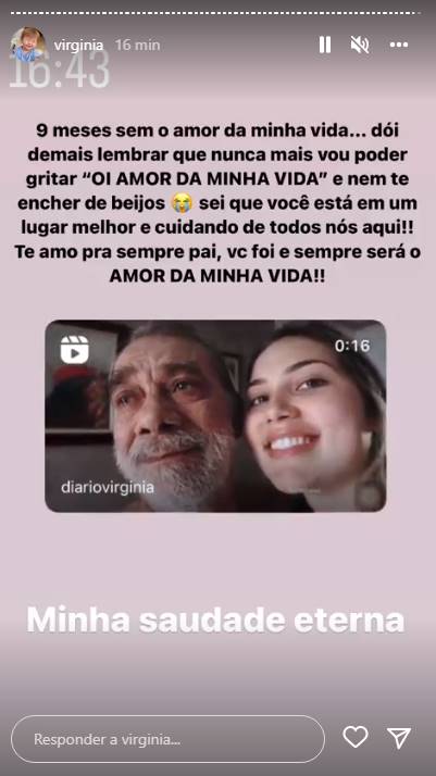 Vírginia Fonseca e o pai