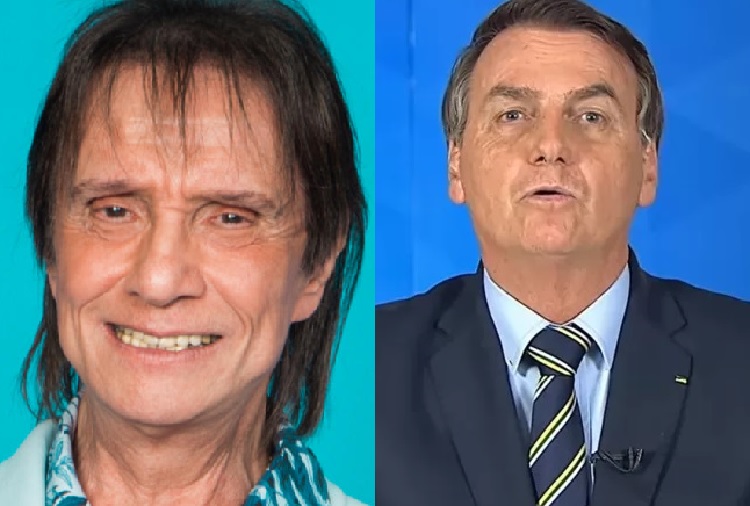 Roberto Carlos e Jair Bolsonaro (Foto: TV Globo/Facebook)