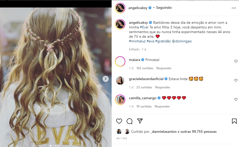 Angélica e filha Eva Instagram