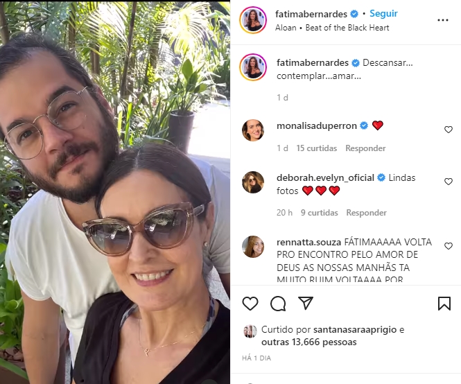 Fátima Bernardes reprodução Instagram