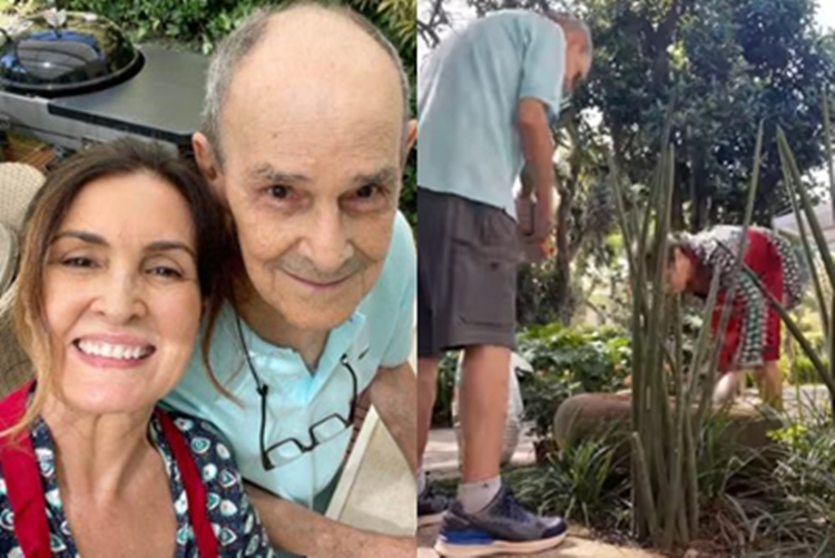 Fátima Bernardes e o pai - Instagram