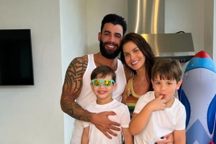 Gusttavo Lima e família aniversário do filho Caçula Instagram