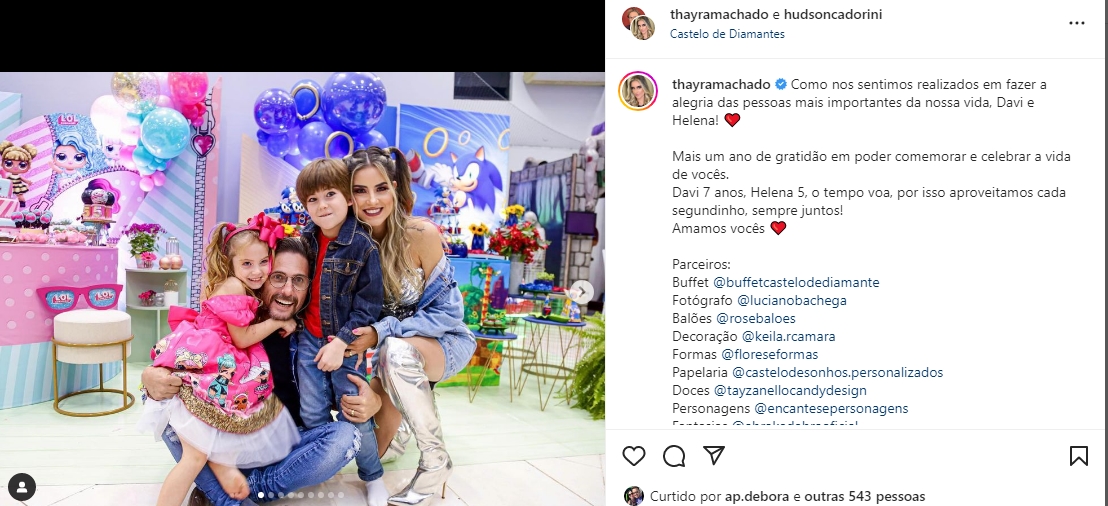 Hudson e Família reprodução Instagram
