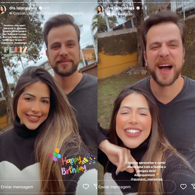 Lais Caldas e seu namorado o ex BBB Gustavo Mar