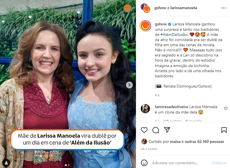 Larissa Manoela e Gshow reprodução Instagram