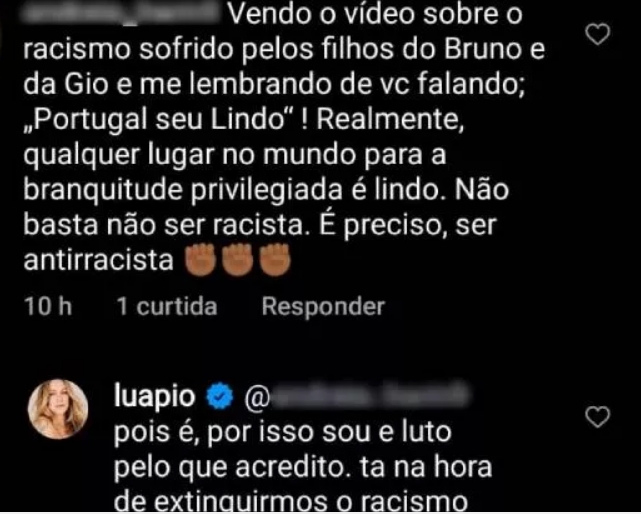 Luana Piovani respondendo seguidor Luana Piovani respondendo seguidor