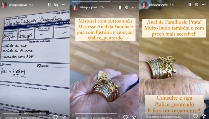 Silvia Poppovic reprodução Instagram montagem Area Vip