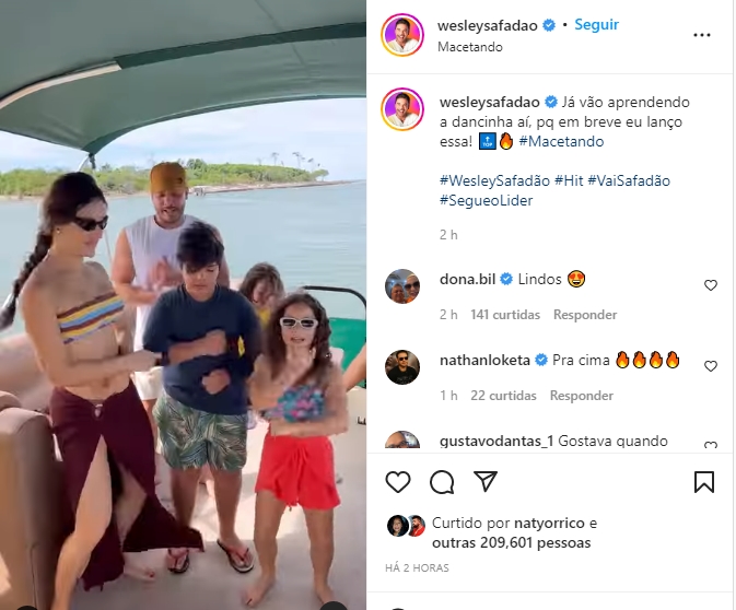 Wesley Safadão reprodução Instagram