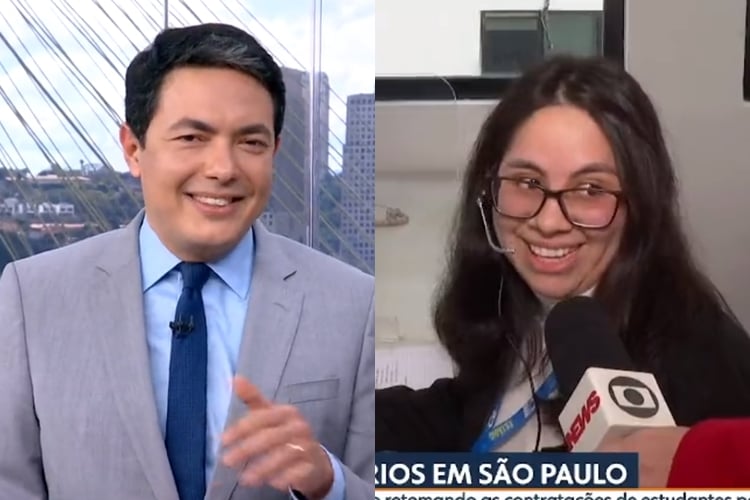 Alan Severiano e Yasmin na Globo