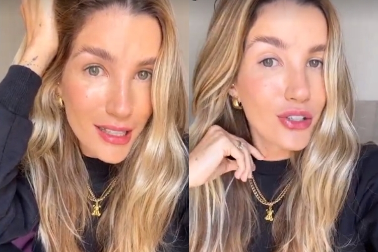 Aline Gostschalg reprodução Instagram montagem Area Vip