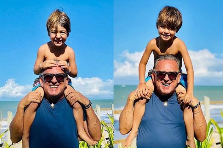 Galvão Bueno e os netos - Instagram