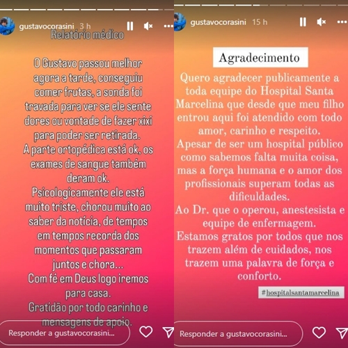 Gustavo Coraasini reprodução Instagram montagem Area Vip Gustavo Coraasini reprodução Instagram montagem Area Vip