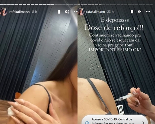 Rafa Kalimann dose de reforço da Covid-19