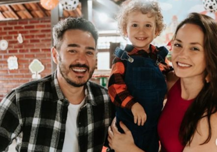 Rosane Mulholland e Marcos Veras com o filho - Instagram
