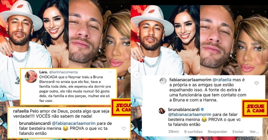 Bruna Biancardi sai em defesa de Neymar (Foto: Reprodução/Segue a Cami)