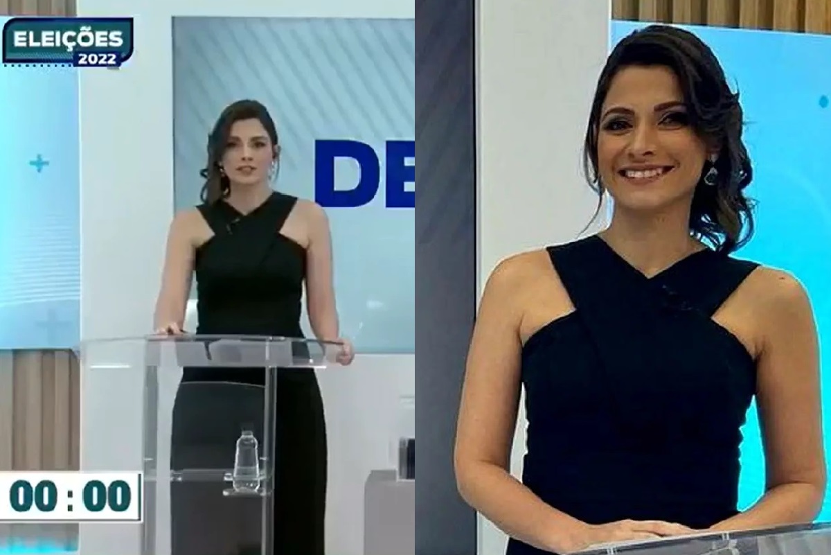 Apresentadora Anne Barreto desmaia ao vivo (Foto: Reprodução/TV Jornal)