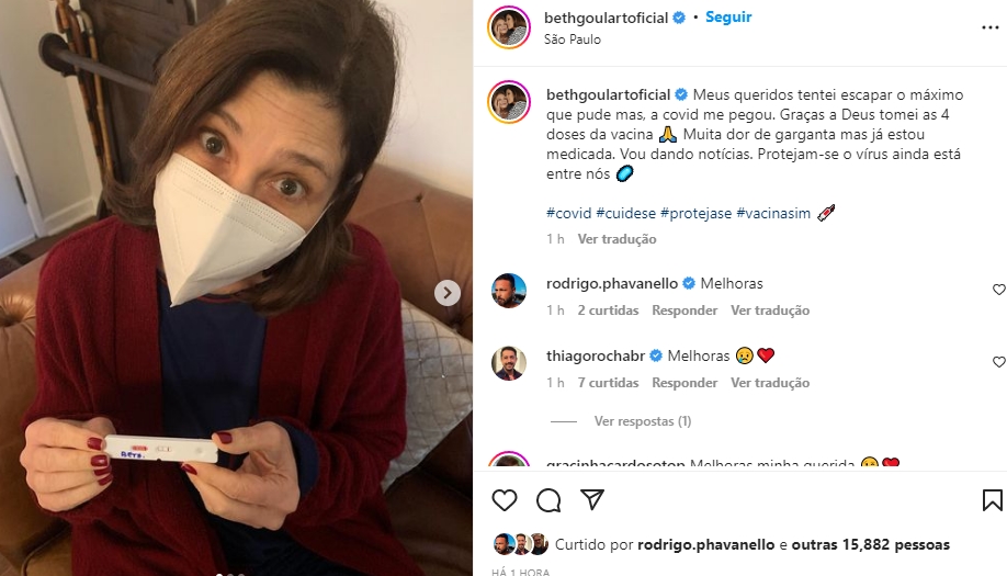 Beth Goulart reprodução Instagram