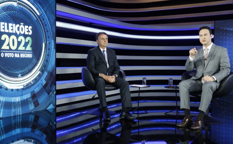 Sabatina com Jair Bolsonaro no Jornal da Record conquista o segundo lugar absoluto
