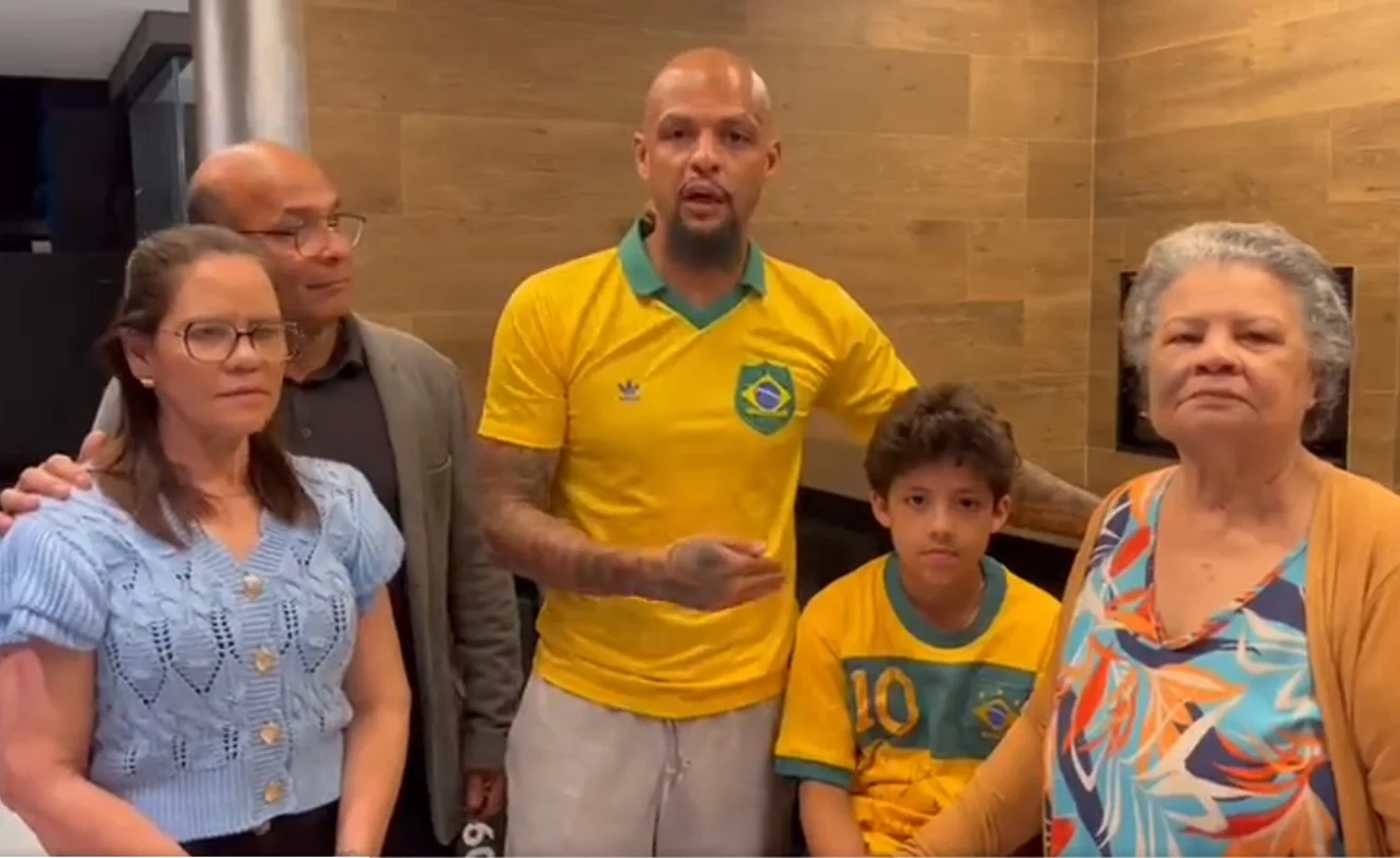 Felipe Melo com a família Felipe Melo com a família