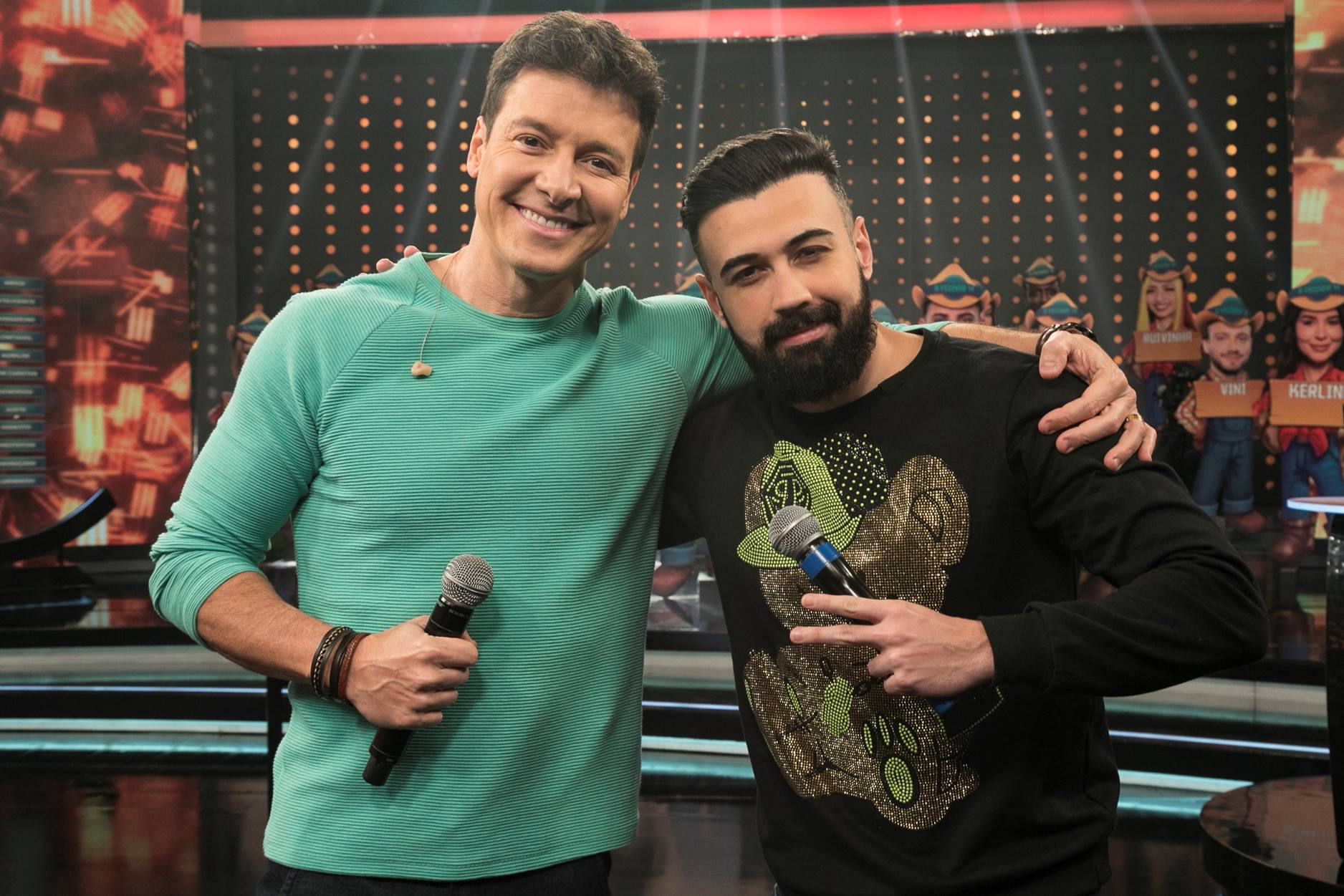 Rodrigo Faro e Bruno Tálamo (Antonio Chahestian/Record TV)