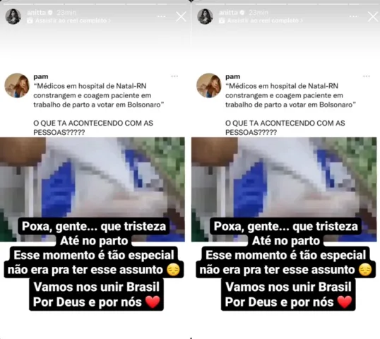 Anitta preocupa fãs com publicações (Foto: Stories do Instagram)