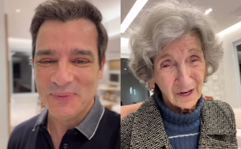 Celso Portiolli celebra aniversário da mãe: “96 anos com muita saúde!”
