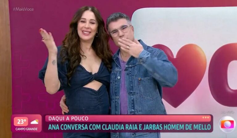 Claudia Raia revela sexo e nome do terceiro filho no ‘Mais Você’