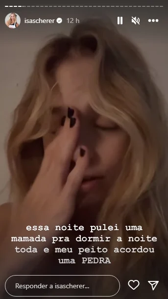 Isa Scherer reprodução Instagram Stories