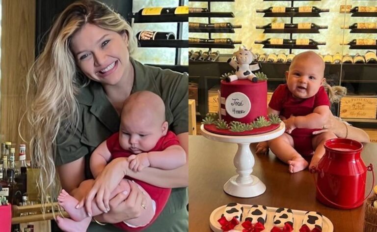 Filha do falecido sertanejo Leandro, Lyandra comemora mesversário do filho