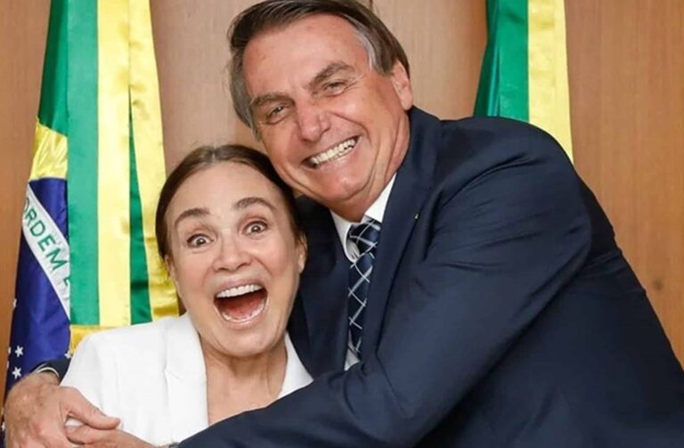 Regina Duarte se emociona ao falar de Jair Bolsonaro