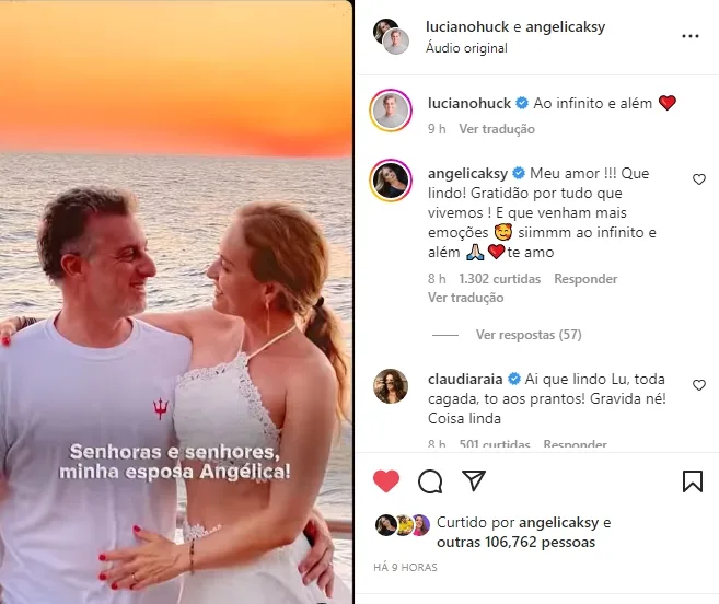 Angélica e Luciano Huck Instagram 2