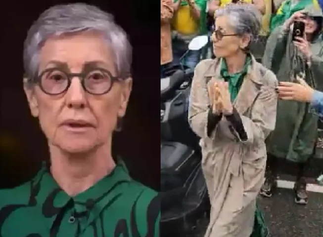 Cássia Kis 2 Cássia Kis é vista em manifestação pró-Bolsonaro (Foto: Instagram/Twitter)