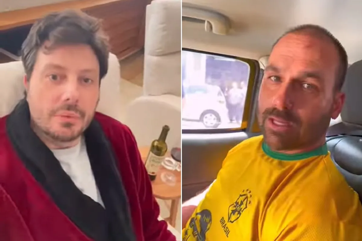 Danilo Gentili critica Eduardo Bolsonaro por ida ao Catar: 'Vagabundo