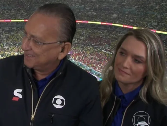 Galvão Bueno e Ana Thais Matos (Foto: Reprodução/Globo)