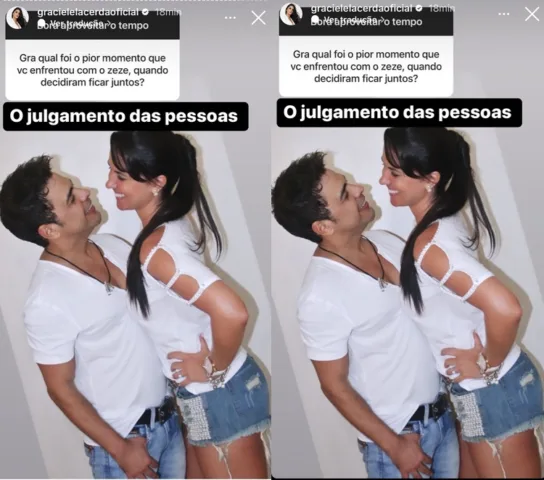 Graciele Lacerda faz revelação sobre seu relacionamento com Zezé di Camargo (Foto: Reprodução/Stories do Instagram)