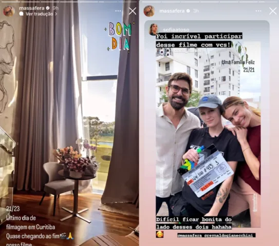 Grazi Massafera se despede da gravação de novela (Foto: Stories do Instagram)