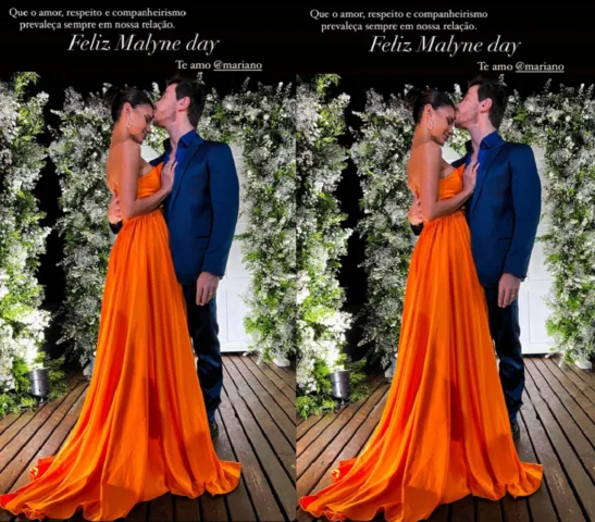 Jakelyne Oliveira e Mariano celebram data de namoro (Foto: Reprodução/Instagram)